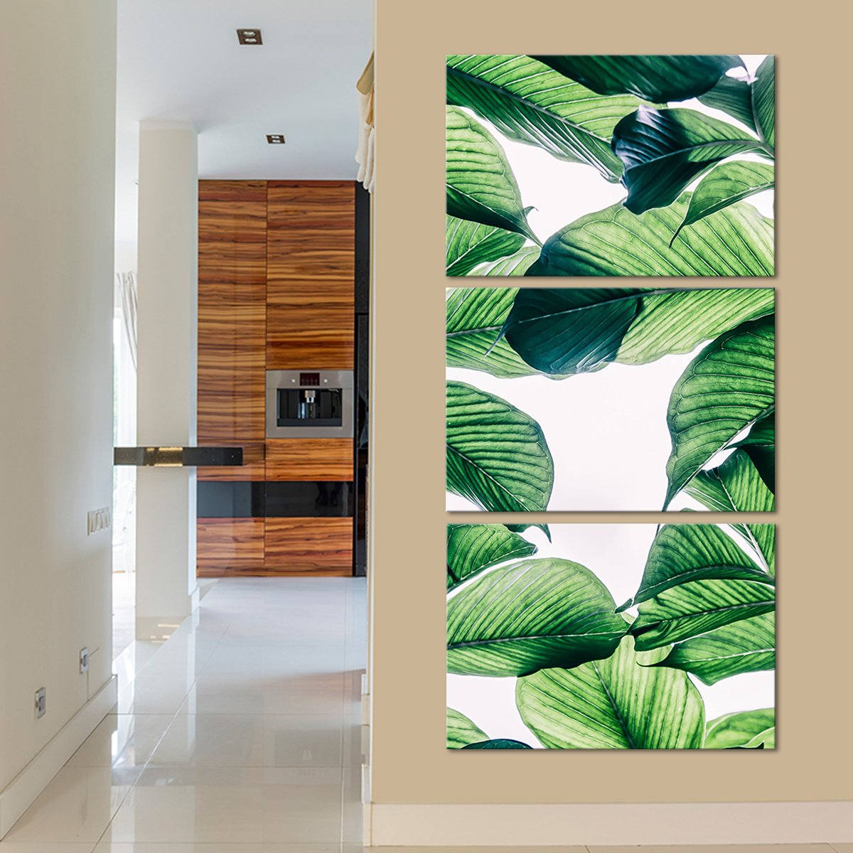 Jungle Leaves Multi Panel Canvas Wall Art