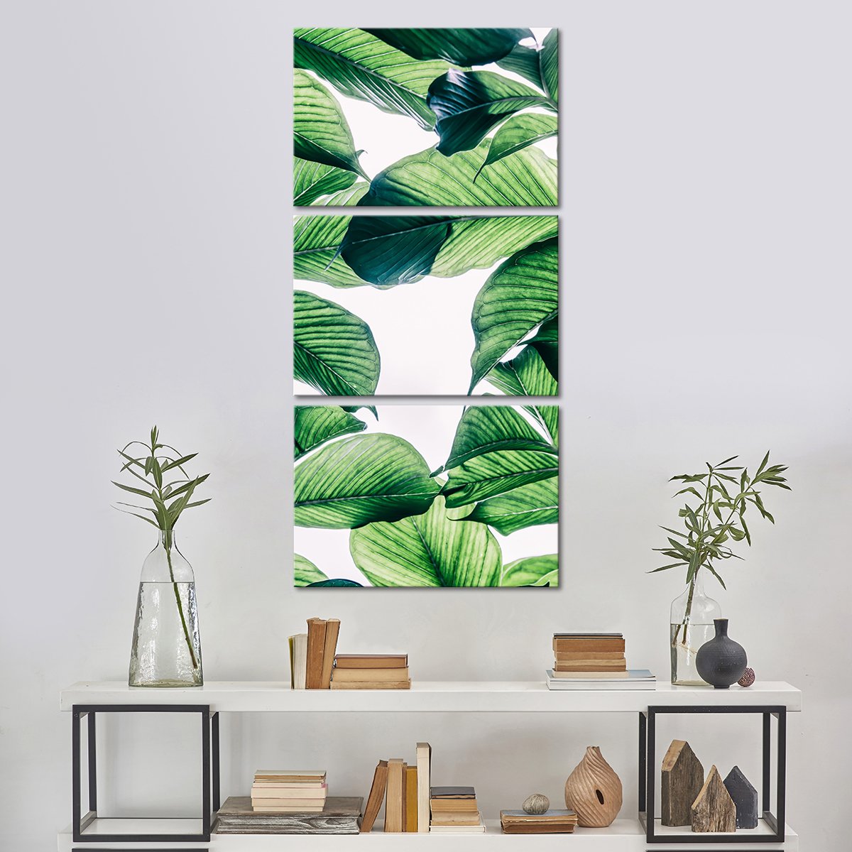 Jungle Leaves Multi Panel Canvas Wall Art