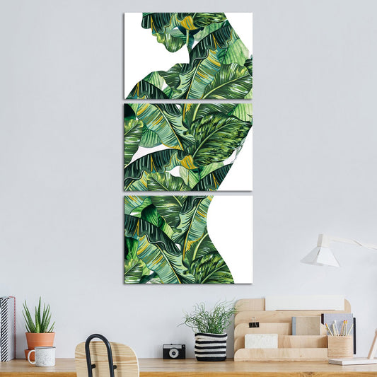 Jungle Woman Multi Panel Canvas Wall Art