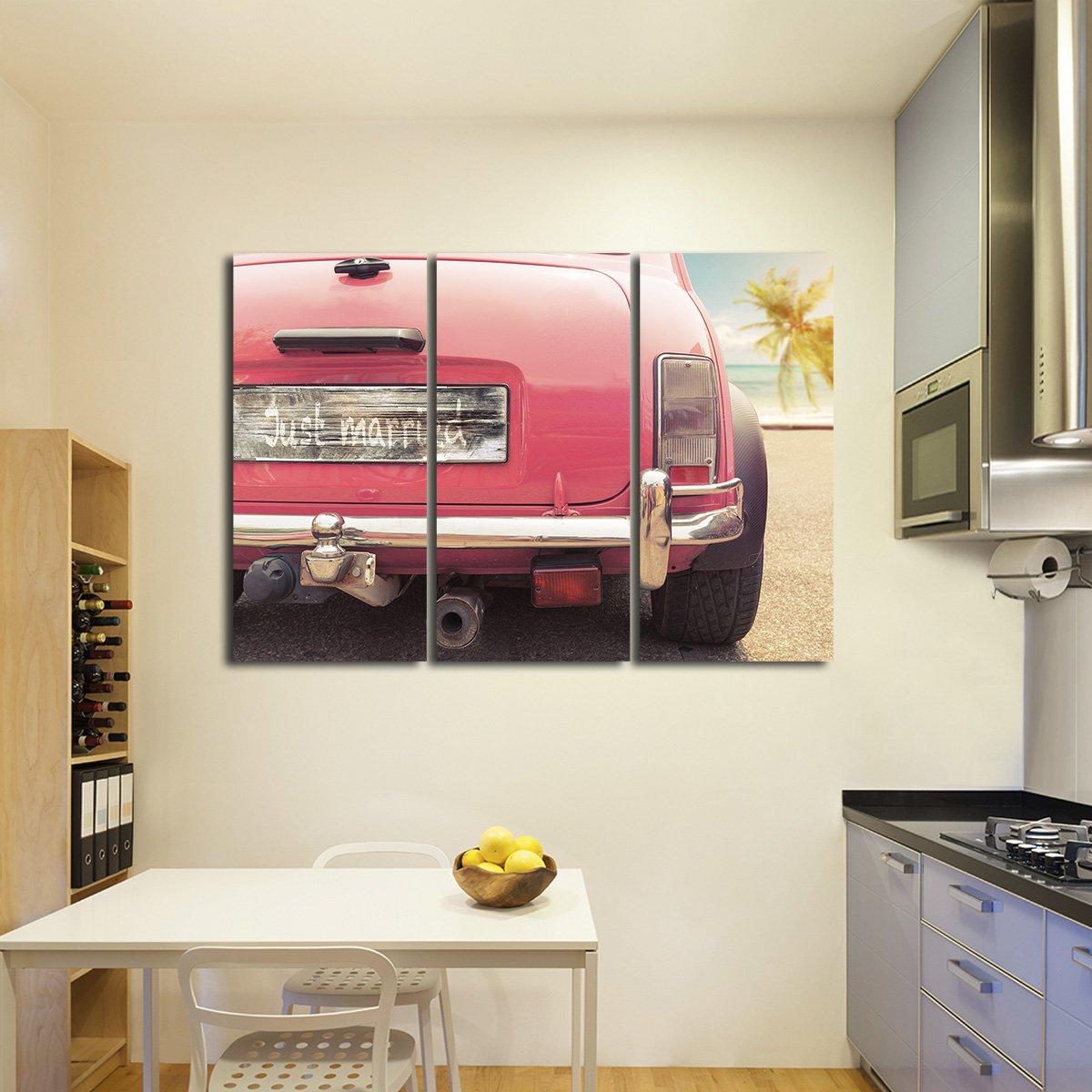 Just Married Multi Panel Canvas Wall Art