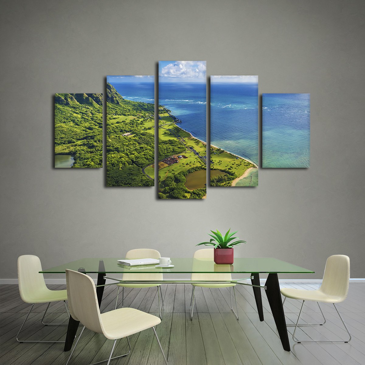 Kaneohe Bay Multi Panel Canvas Wall Art