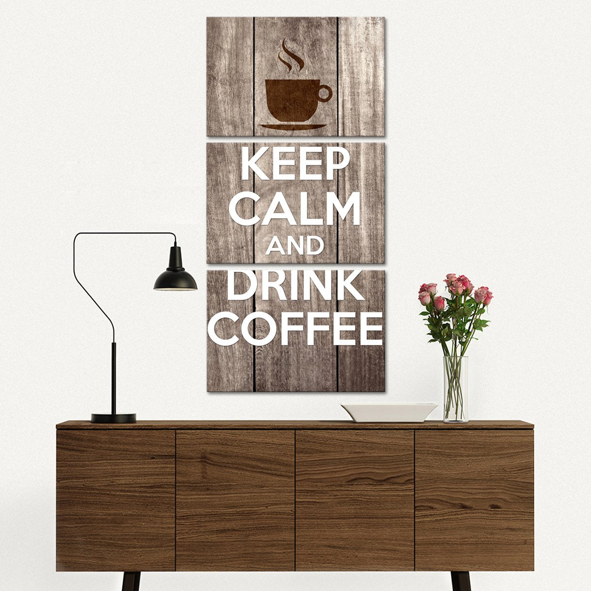Keep Calm Drink Coffee Multi Panel Canvas Wall Art