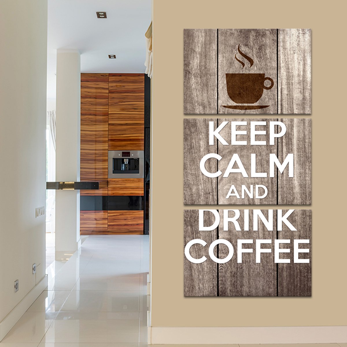 Keep Calm Drink Coffee Multi Panel Canvas Wall Art