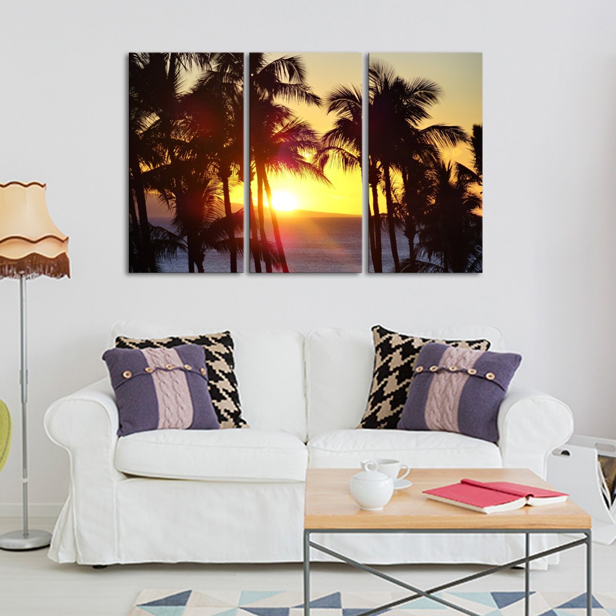 Key West Sunset Multi Panel Canvas Wall Art