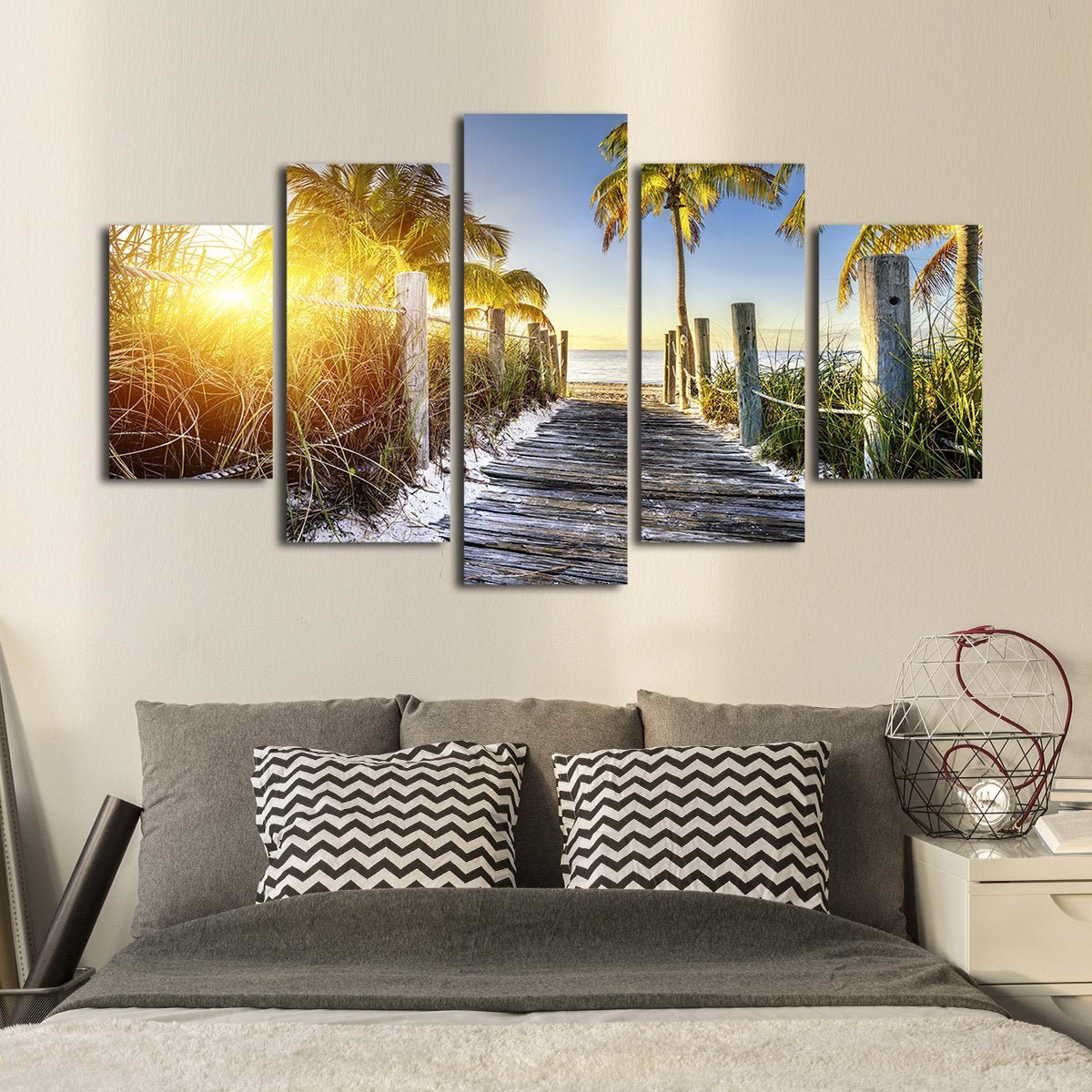 Key West Walkway Multi Panel Canvas Wall Art