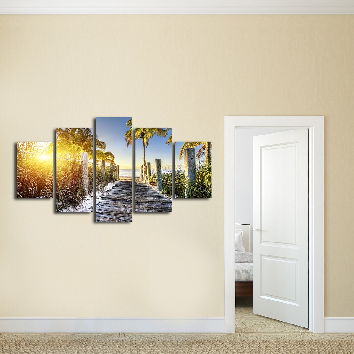 Key West Walkway Multi Panel Canvas Wall Art