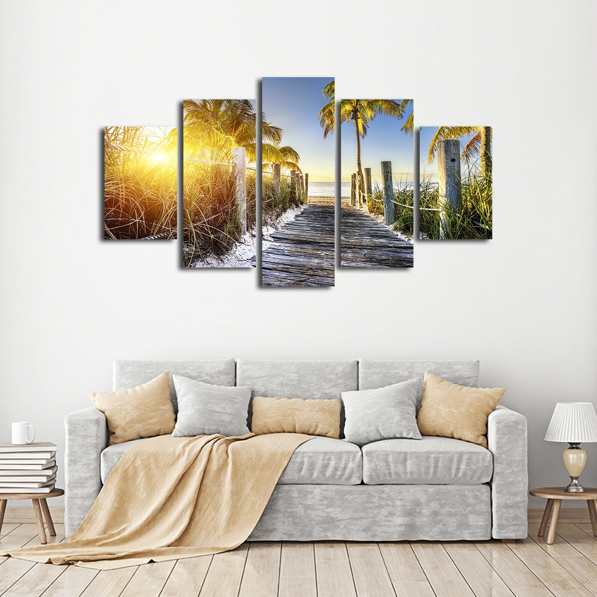 Key West Walkway Multi Panel Canvas Wall Art
