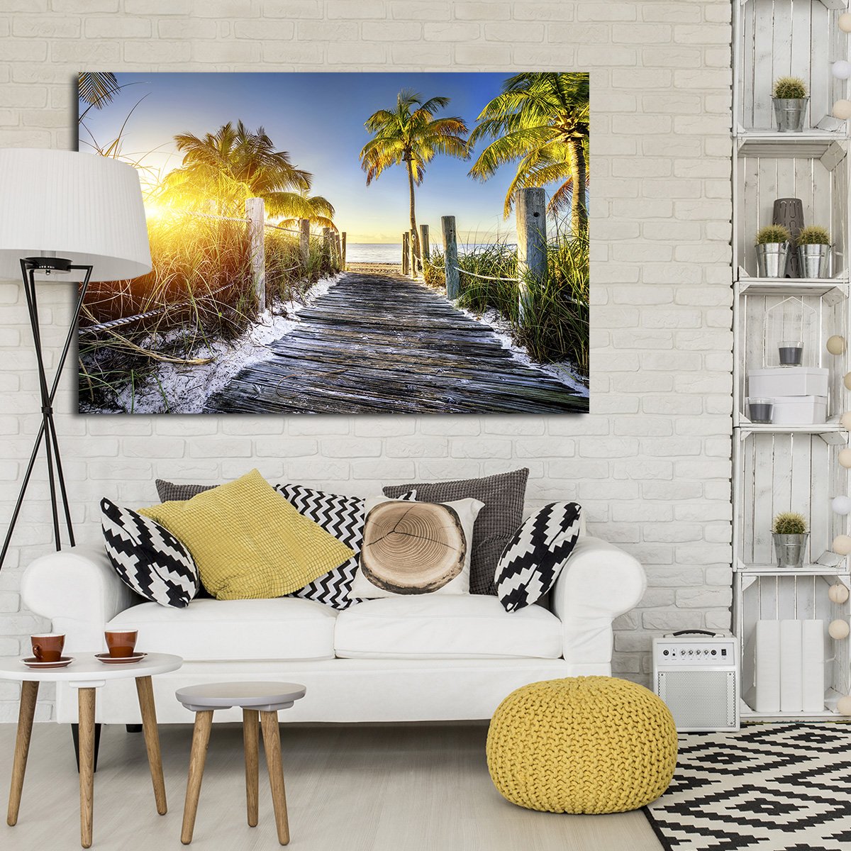 Key West Walkway Multi Panel Canvas Wall Art