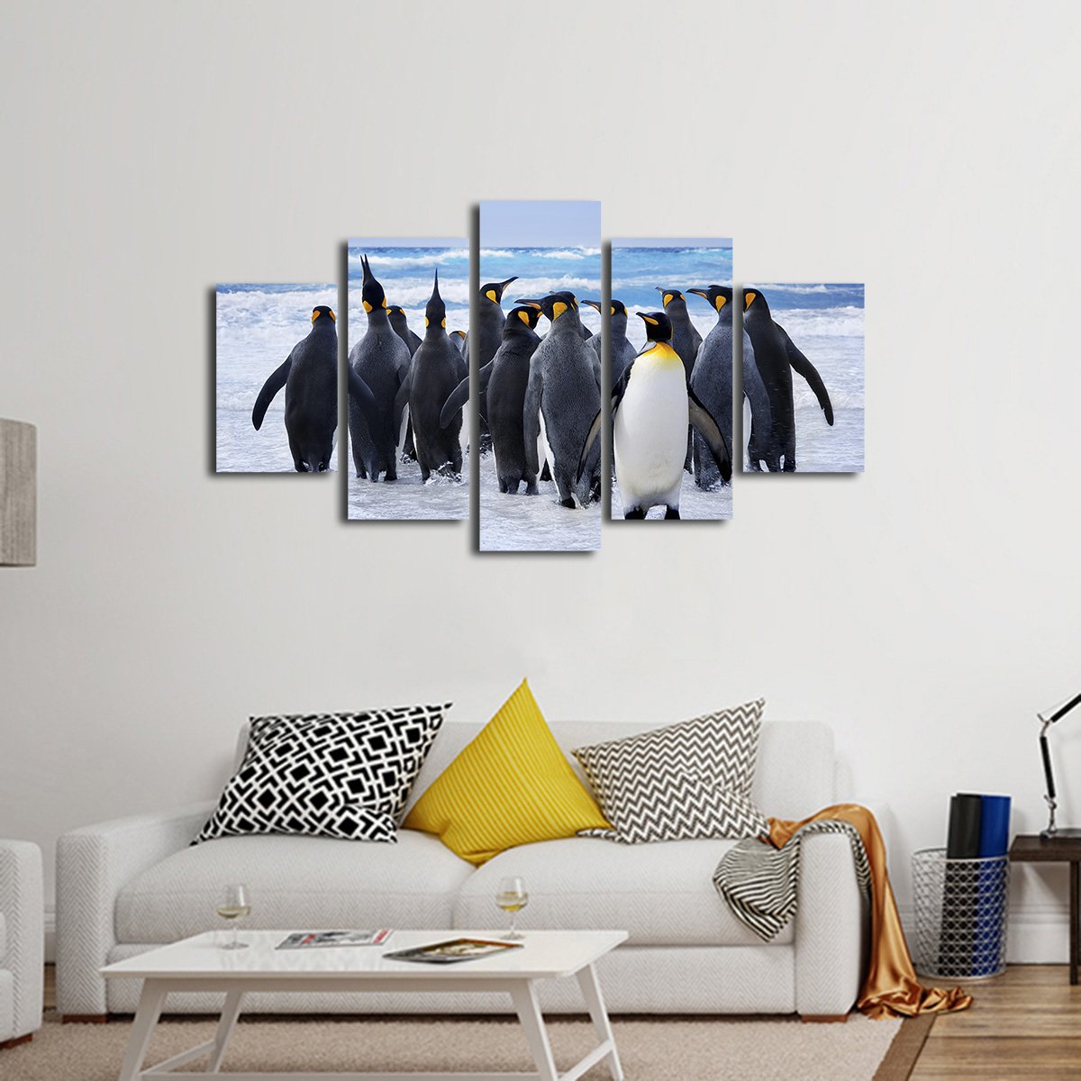 King Penguin Multi Panel Canvas Wall Art