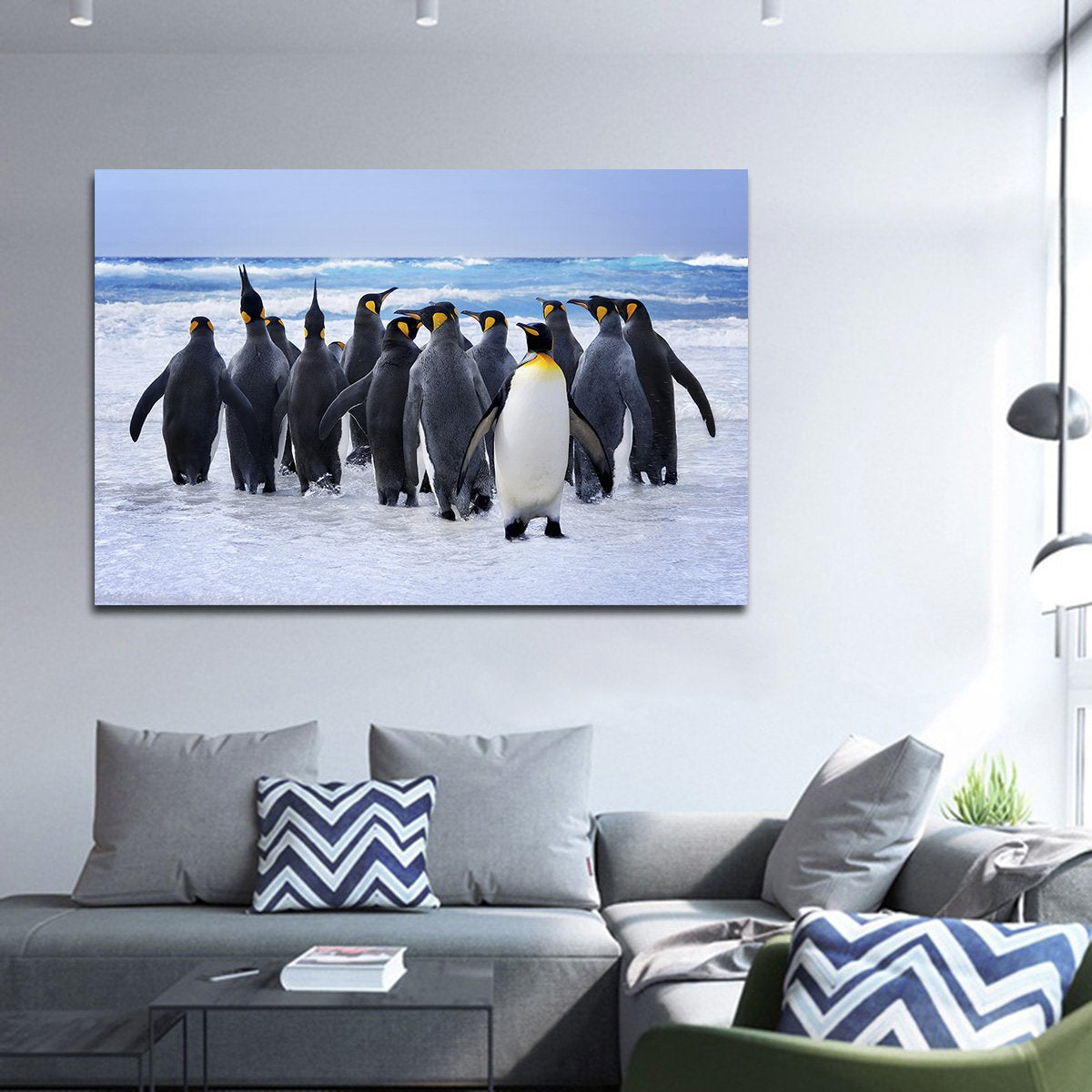 King Penguin Multi Panel Canvas Wall Art