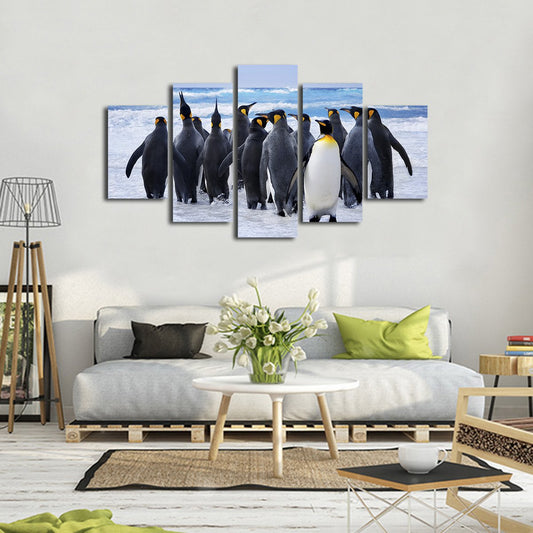 King Penguin Multi Panel Canvas Wall Art