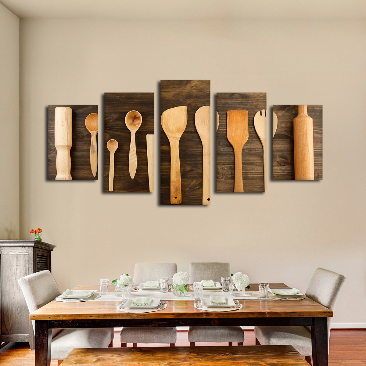 Kitchen Utensils Multi Panel Canvas Wall Art