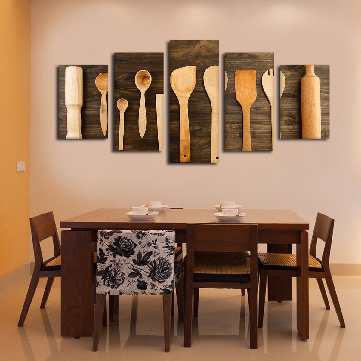 Kitchen Utensils Multi Panel Canvas Wall Art