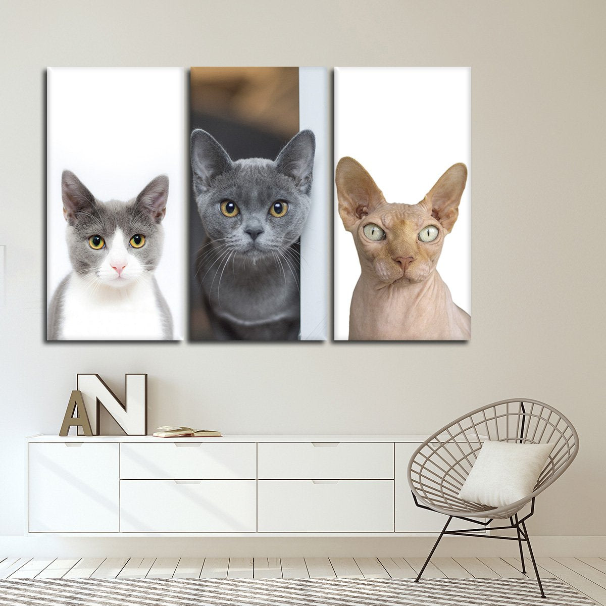 Kitten Dreams Multi Panel Canvas Wall Art
