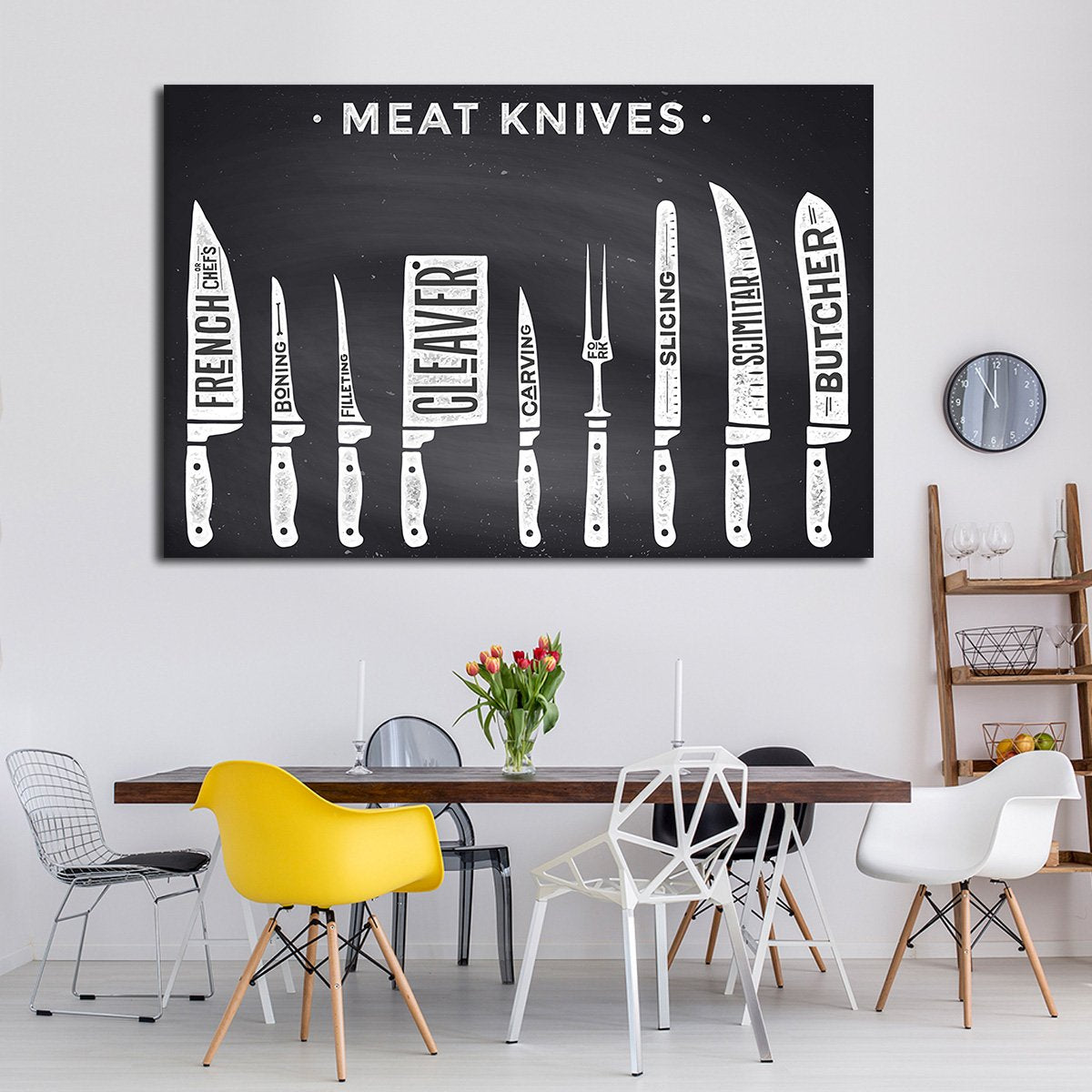 Knife Set Multi Panel Canvas Wall Art