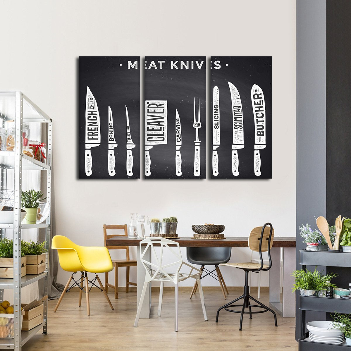 Knife Set Multi Panel Canvas Wall Art