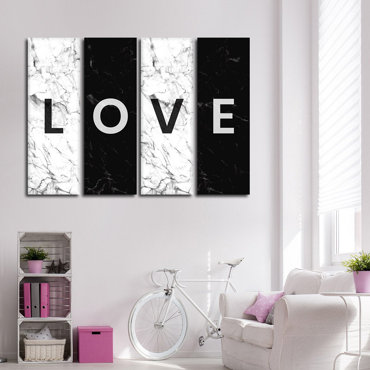 LOVE Multi Panel Canvas Wall Art