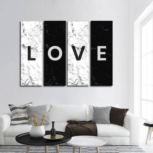 LOVE Multi Panel Canvas Wall Art