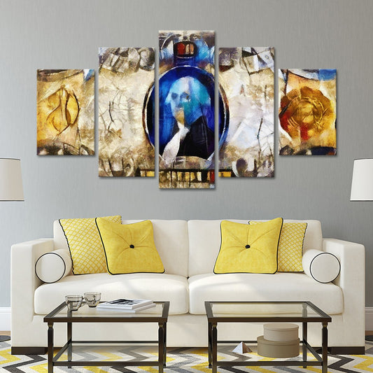 Abstract Money Multi Panel Canvas Wall Art