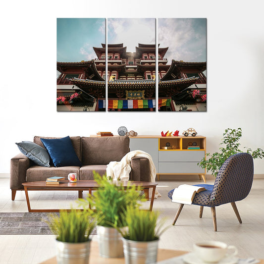 Buddha Tooth Relic Temple Multi Panel Canvas Wall Art