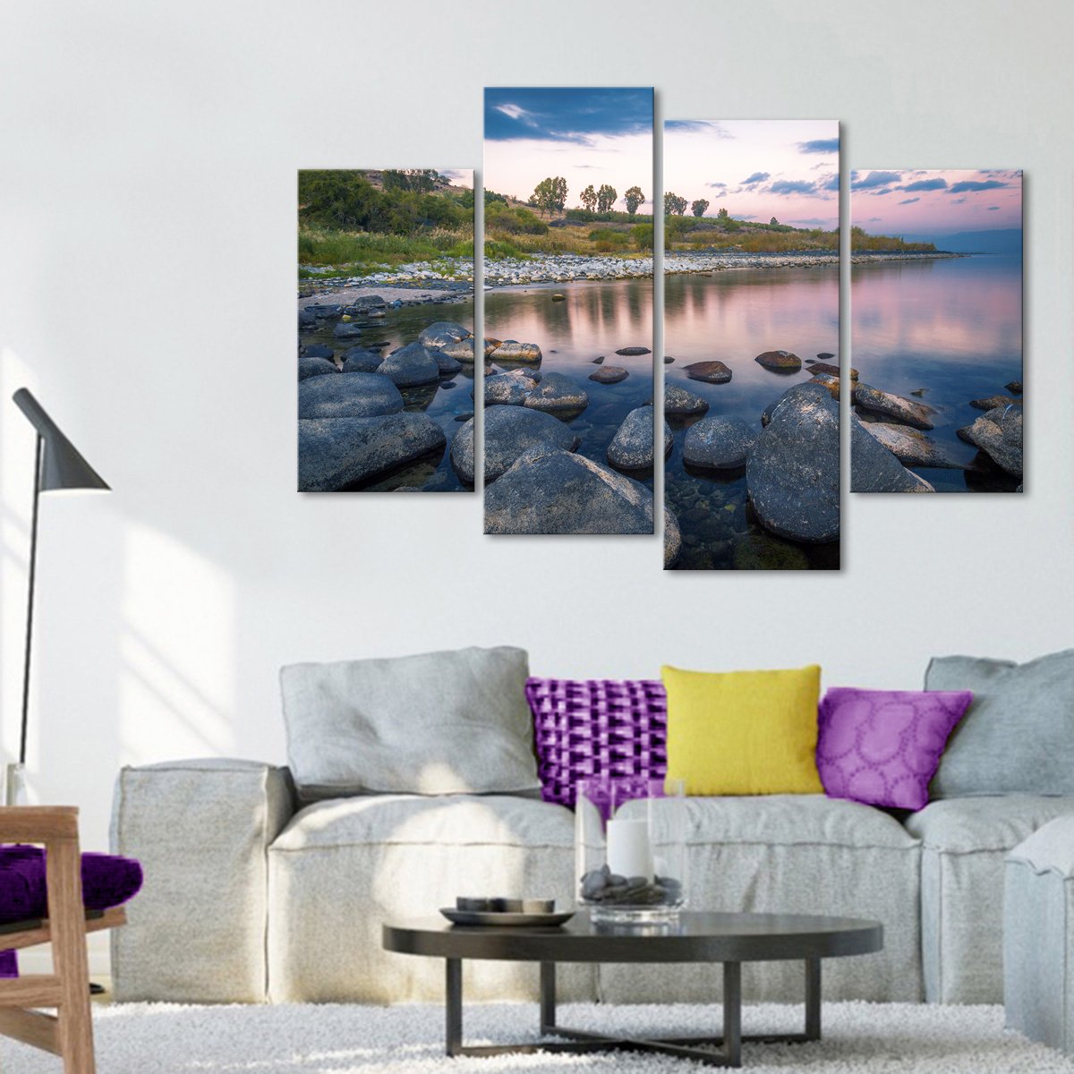 Jordan River Multi Panel Canvas Wall Art