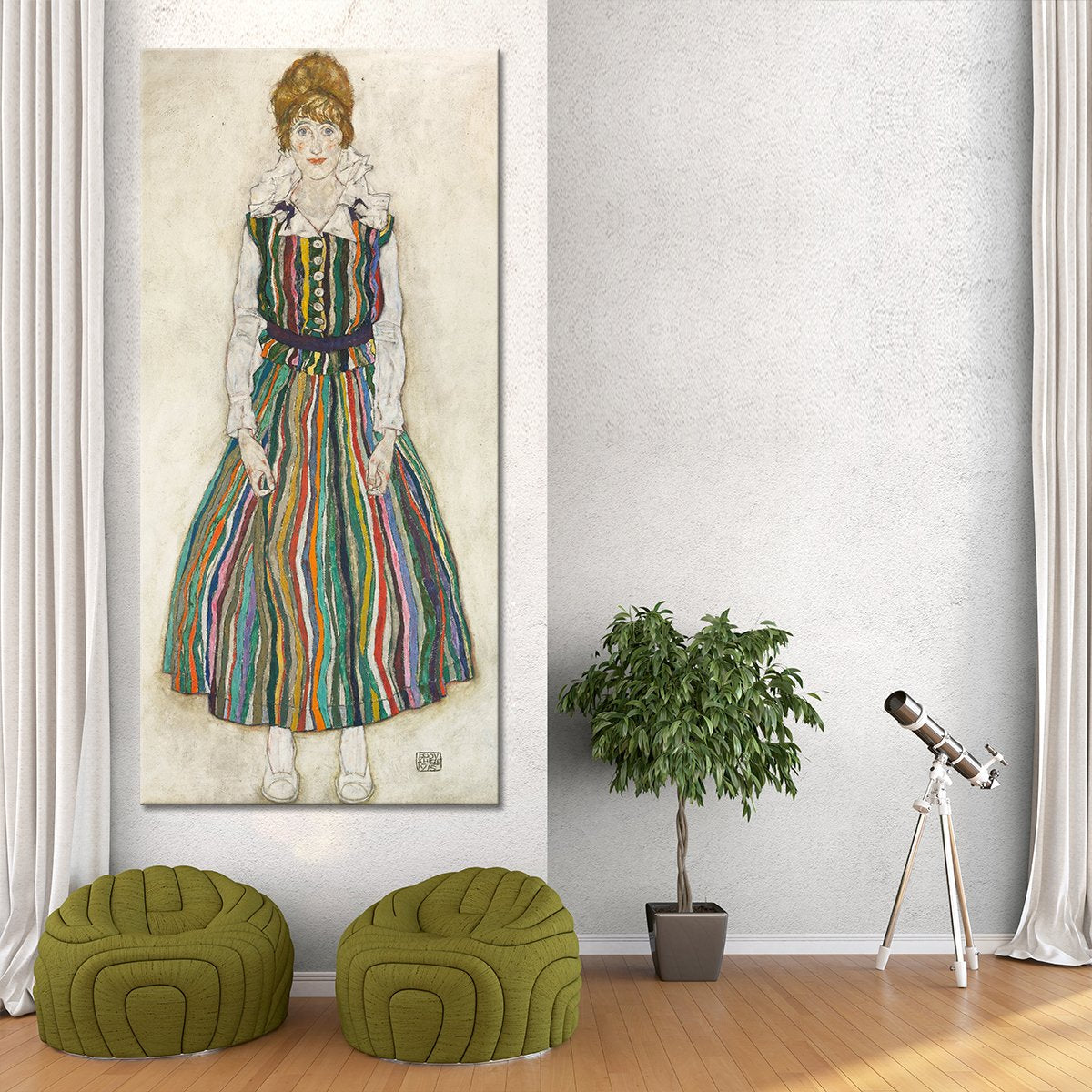 Portrait of Edith Multi Panel Canvas Wall Art