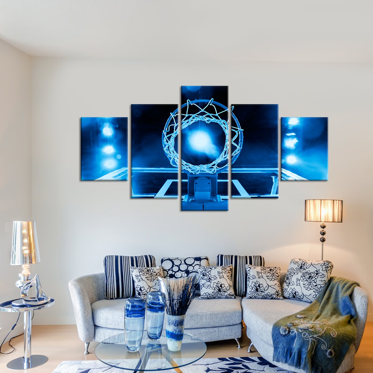 Majestic Basketball Multi Panel Canvas Wall Art