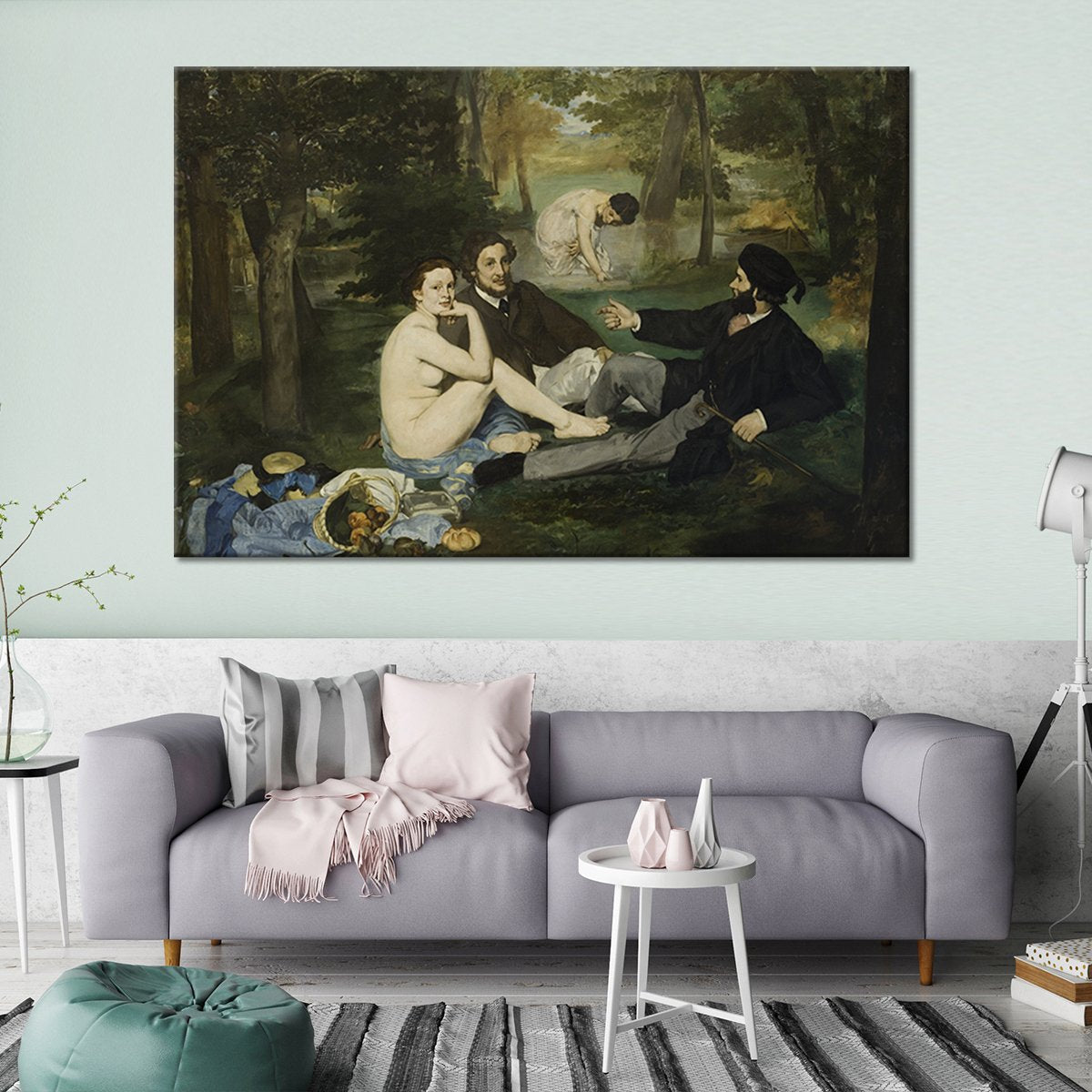 Luncheon on the Grass Multi Panel Canvas Wall Art