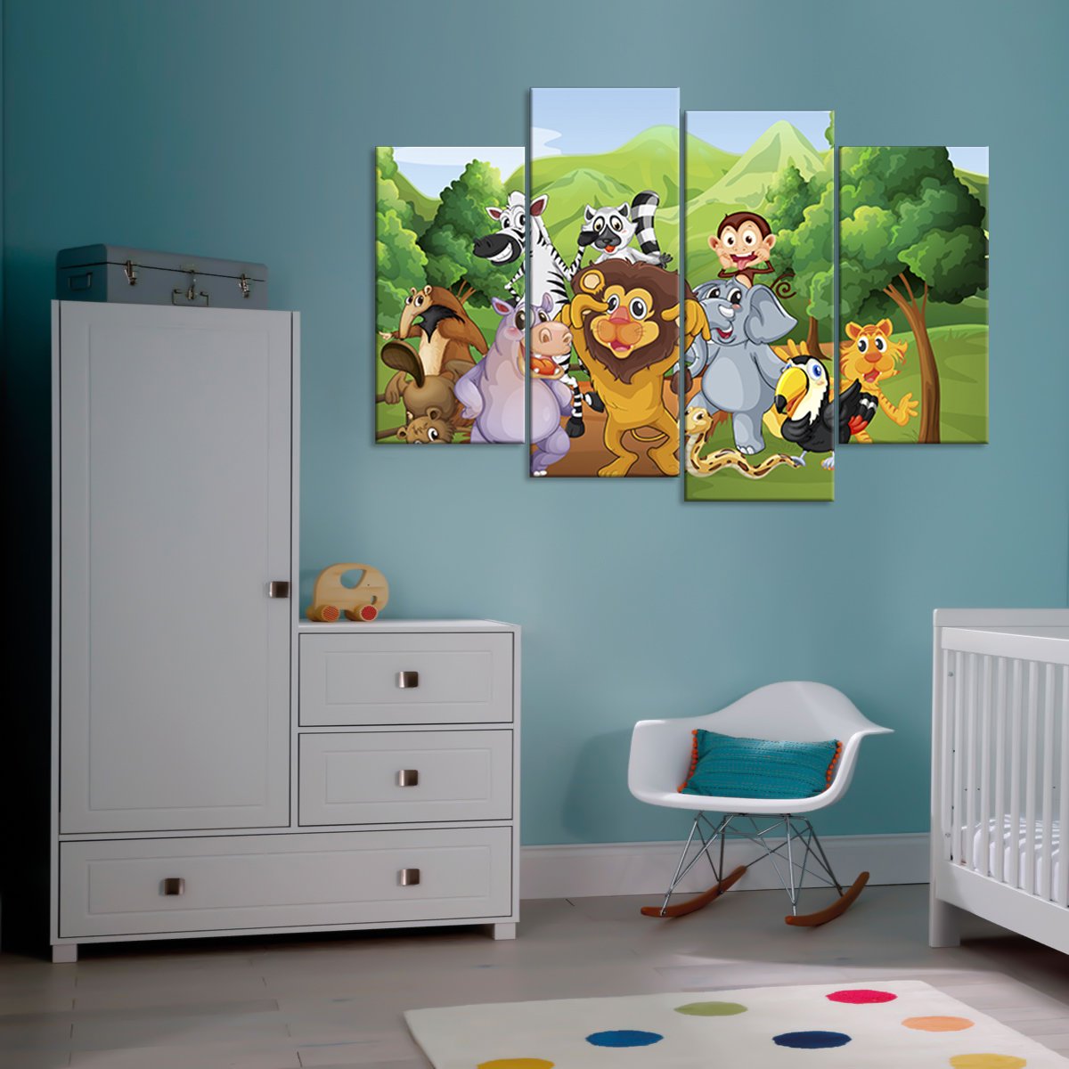 Animal Kingdom Multi Panel Canvas Wall Art