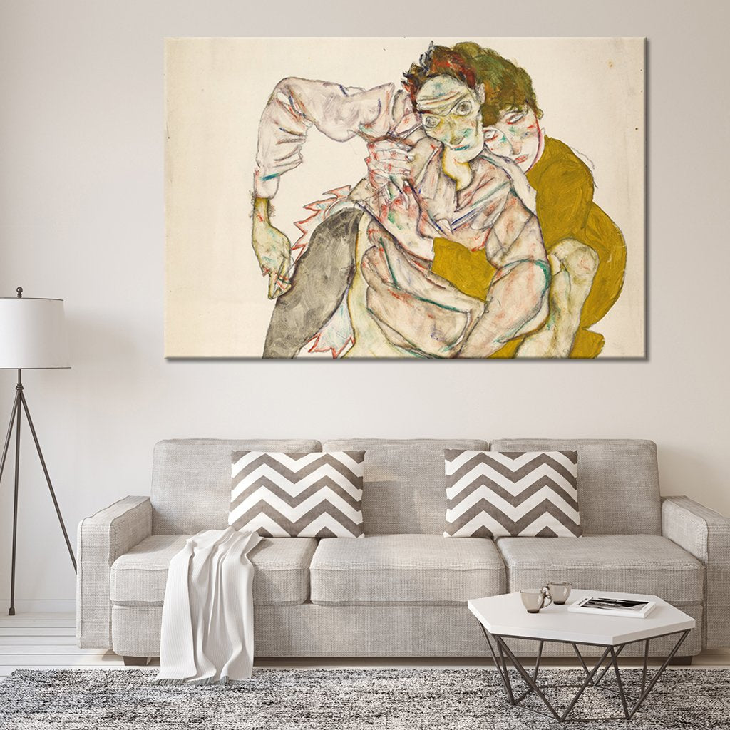 Seated Couple Multi Panel Canvas Wall Art