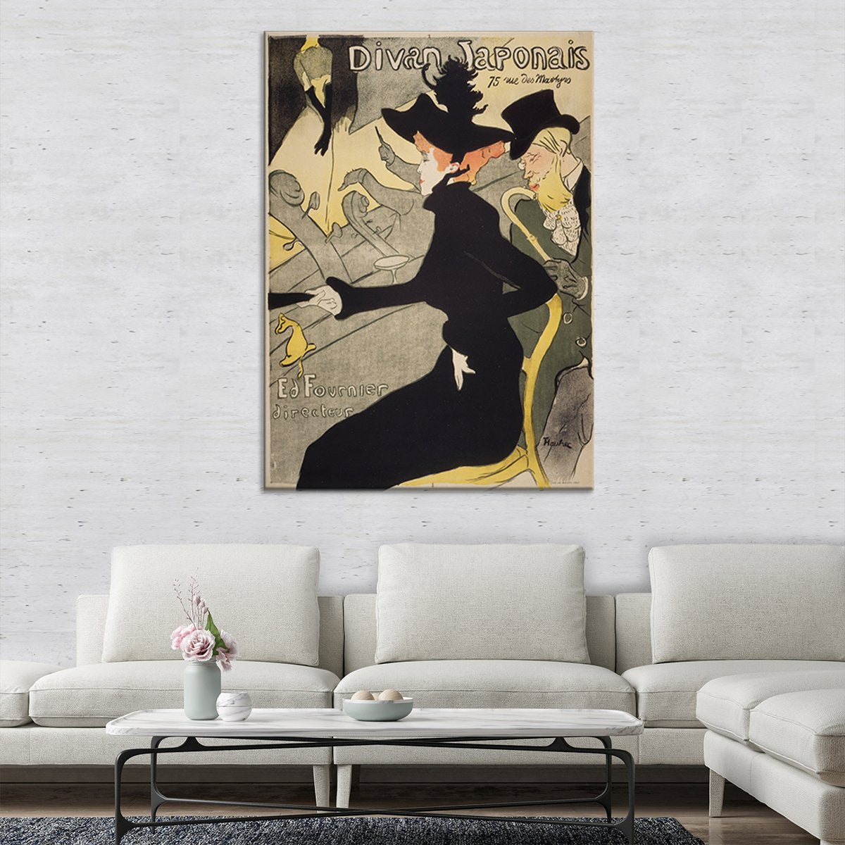 Divan Japonais Multi Panel Canvas Wall Art