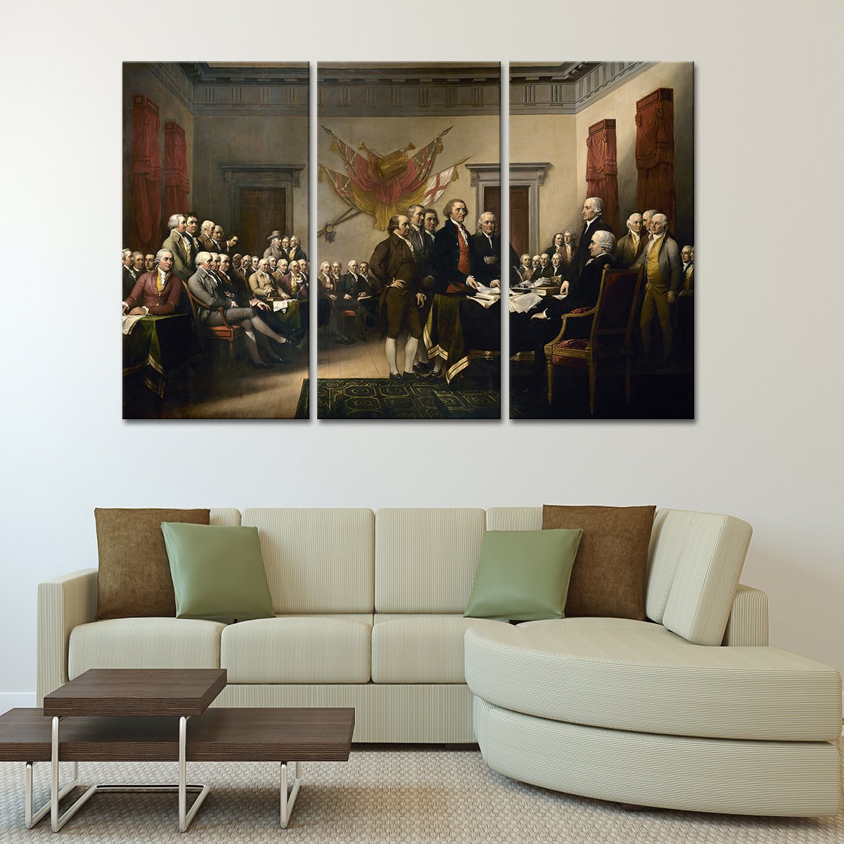 Declaration of Independence Multi Panel Canvas Wall Art