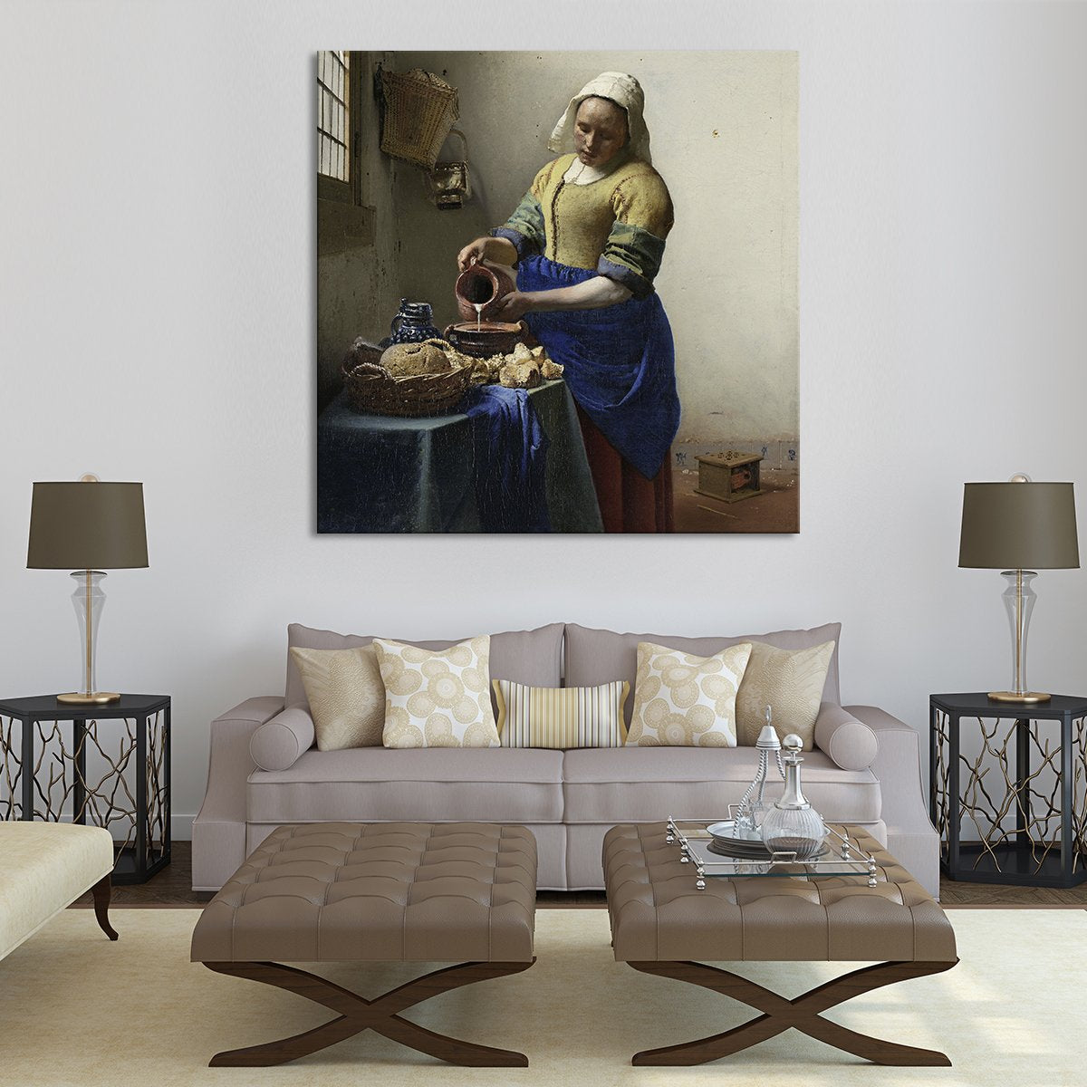 The Milkmaid Canvas Wall Art