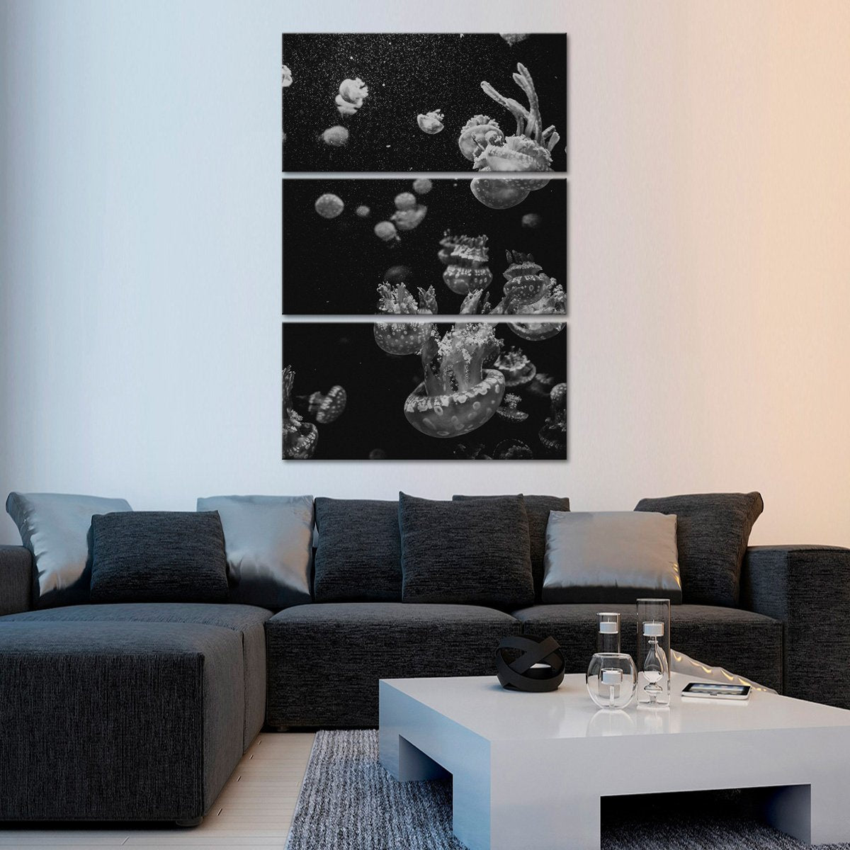 Majestic Jellyfish Multi Panel Canvas Wall Art