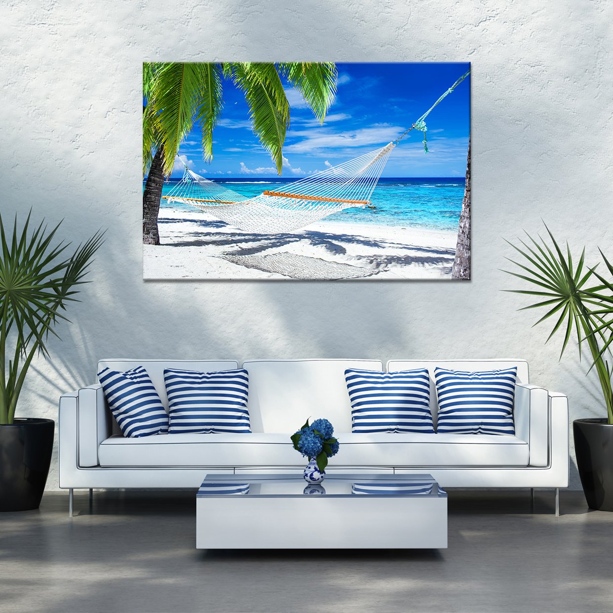 Caribbean Hammock Multi Panel Canvas Wall Art