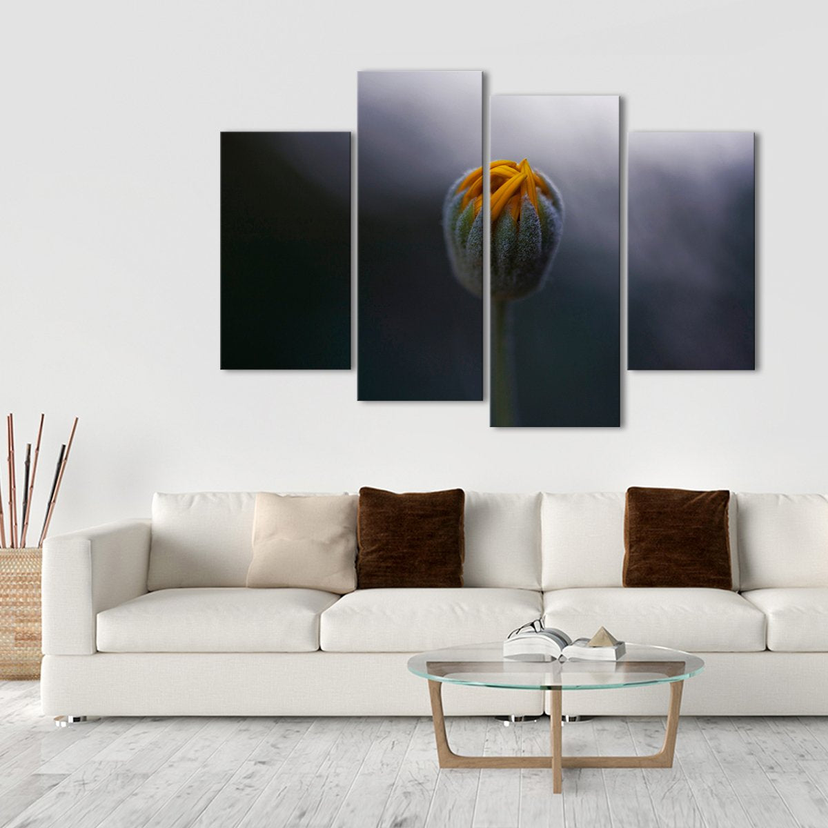 Flower Bud Multi Panel Canvas Wall Art