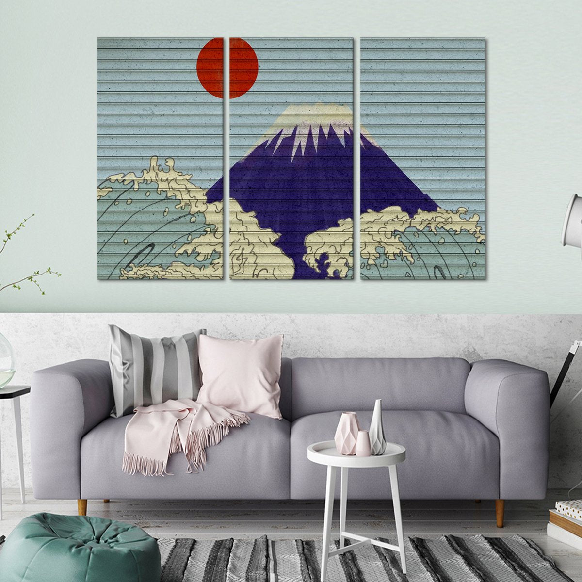 Great Wave Graffiti Multi Panel Canvas Wall Art