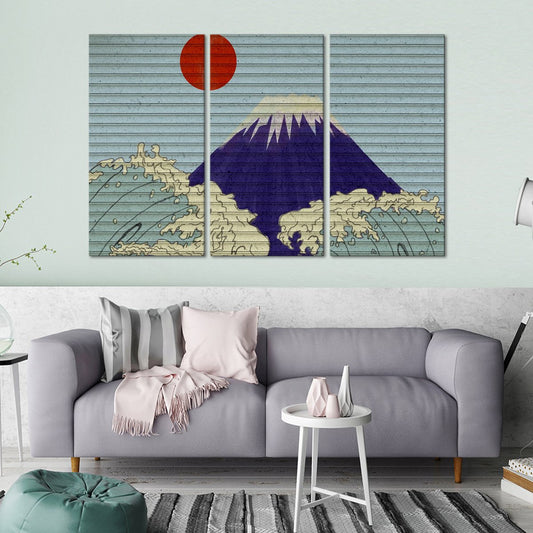 Great Wave Graffiti Multi Panel Canvas Wall Art