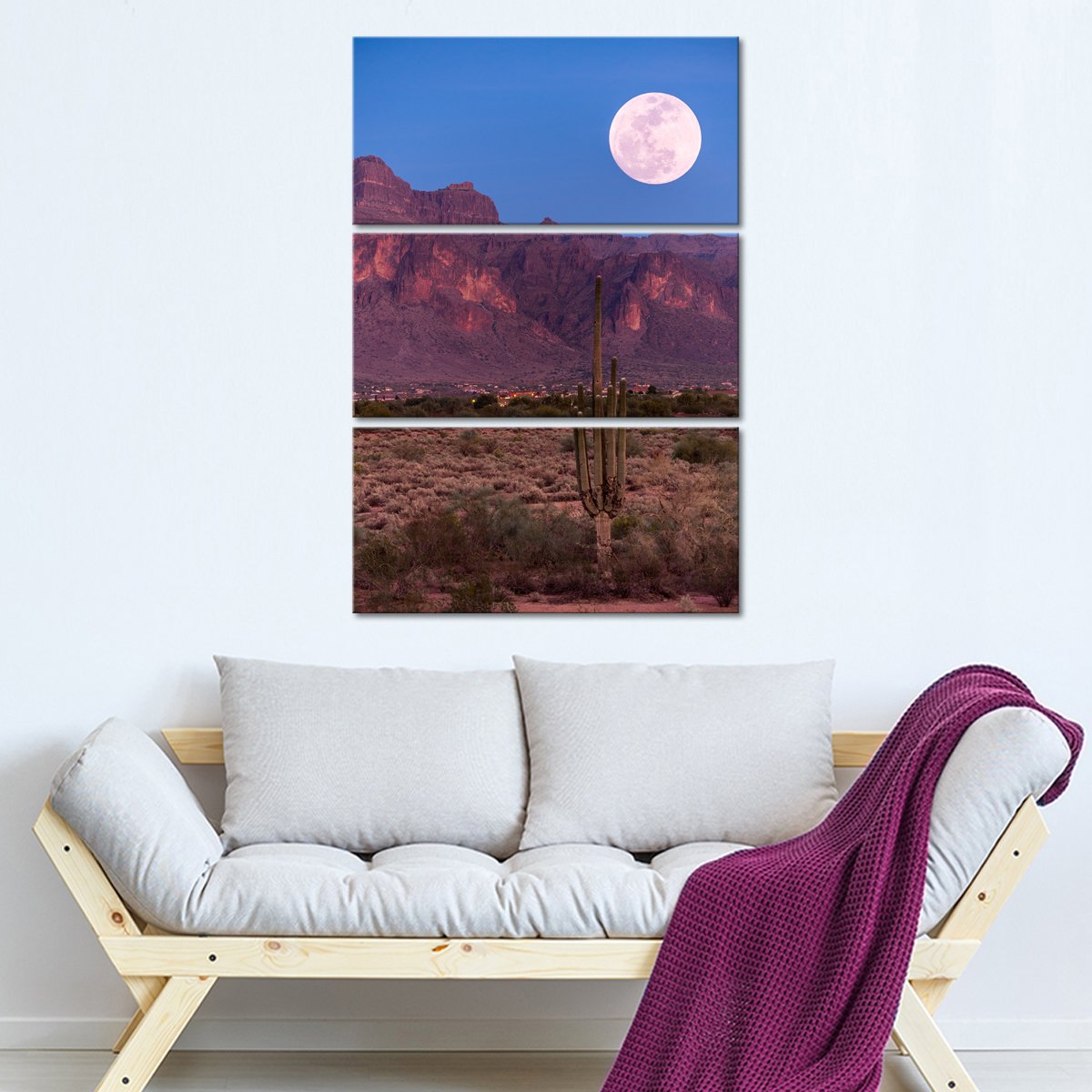 New Mexico Dusk View Multi Panel Canvas Wall Art