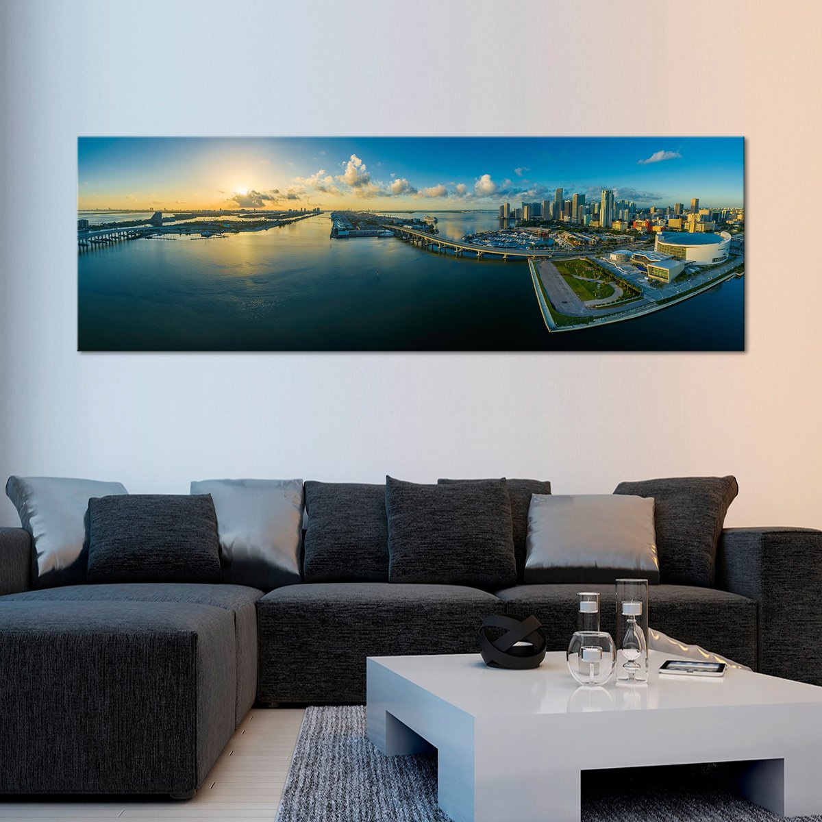 Florida City Scape Multi Panel Canvas Wall Art