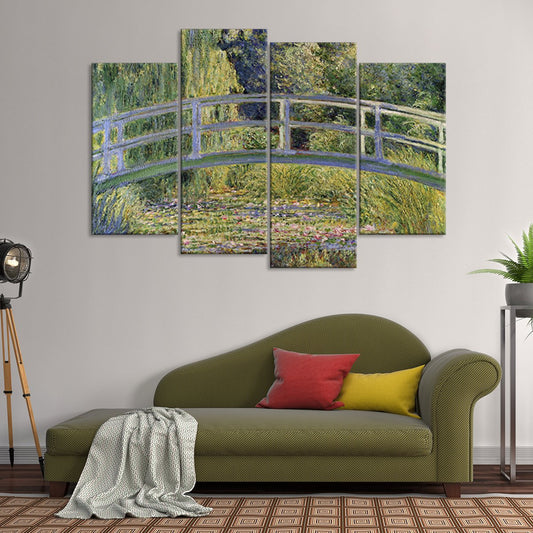 The Japanese Footbridge Multi Panel Canvas Wall Art