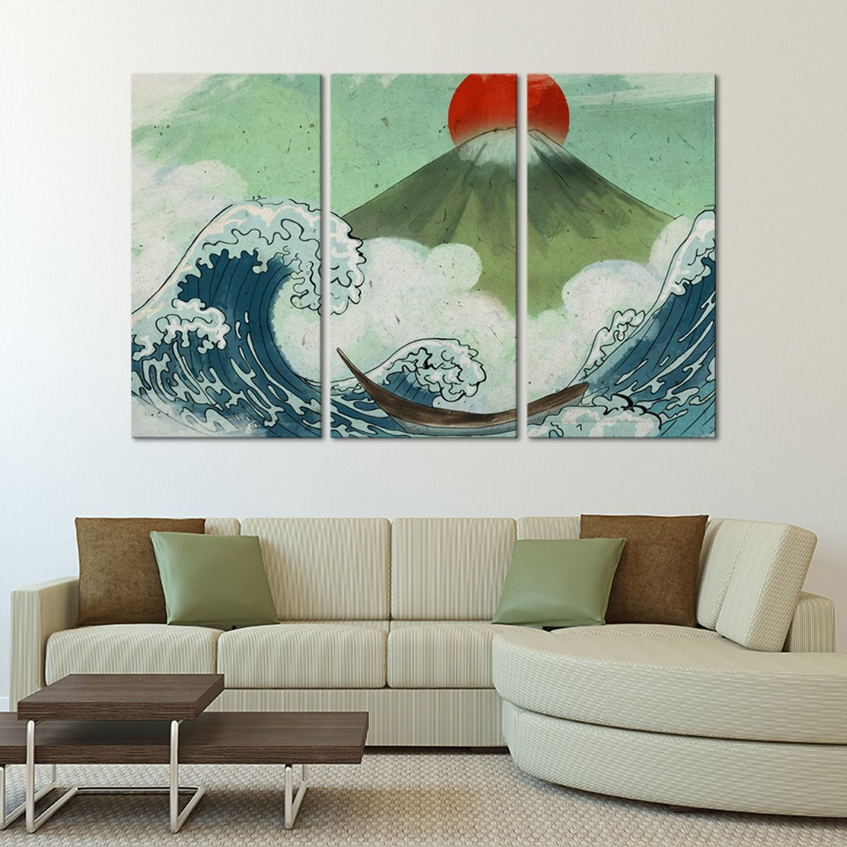 Kanagawa Graffiti Multi Panel Canvas Wall Art