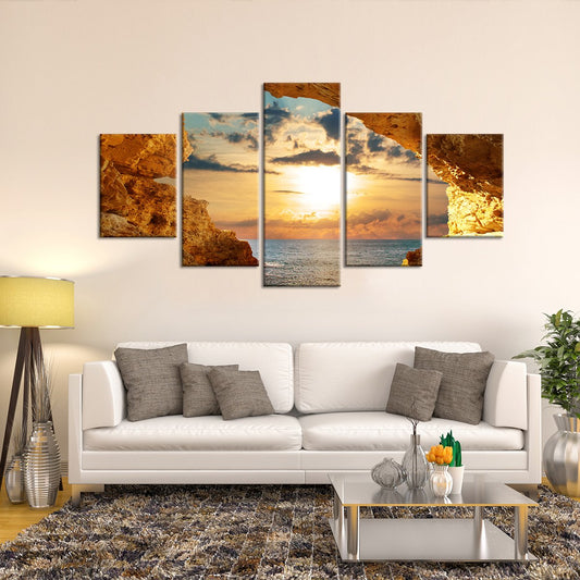 Glimpse of Sunset Multi Panel Canvas Wall Art