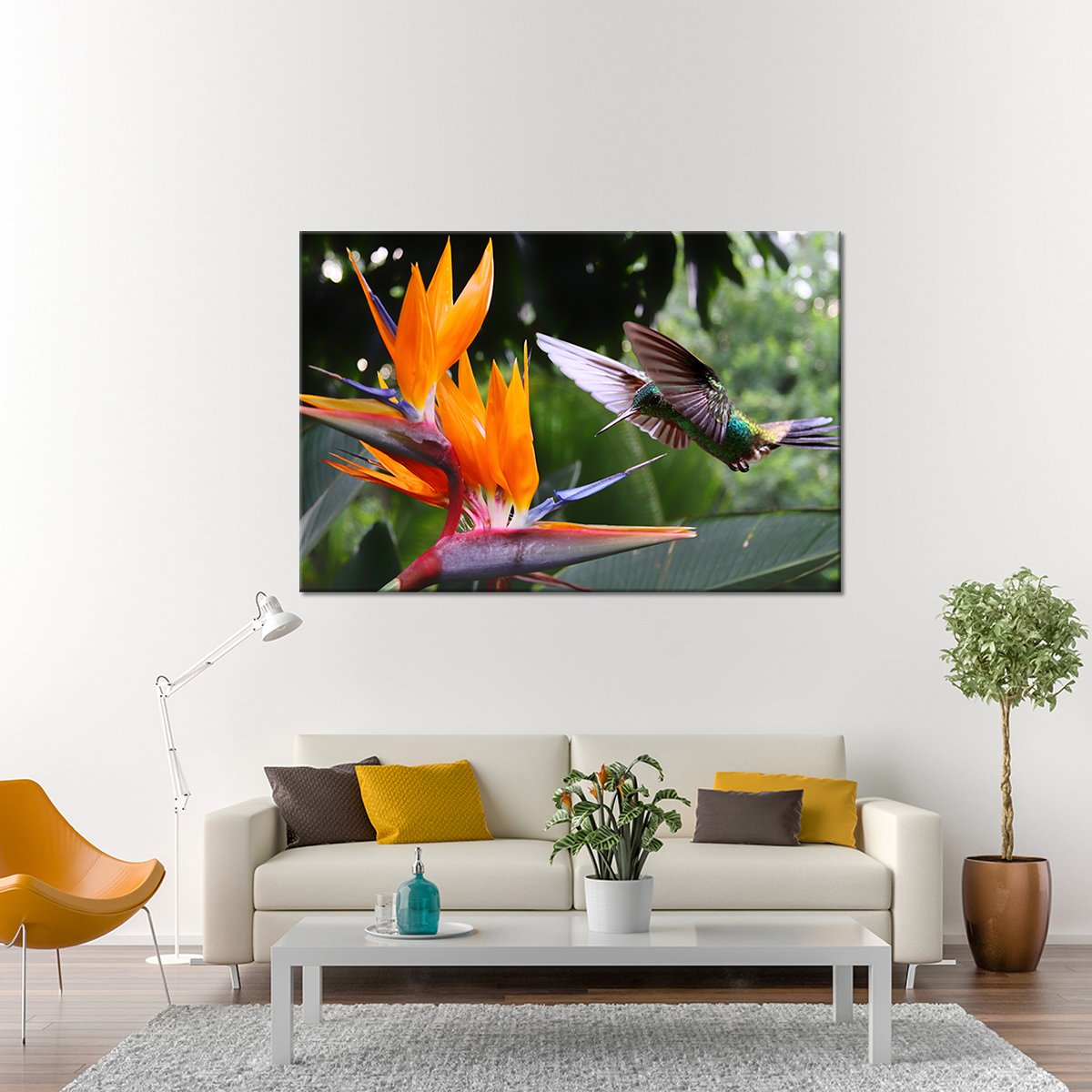 Flying Hummingbird Multi Panel Canvas Wall Art