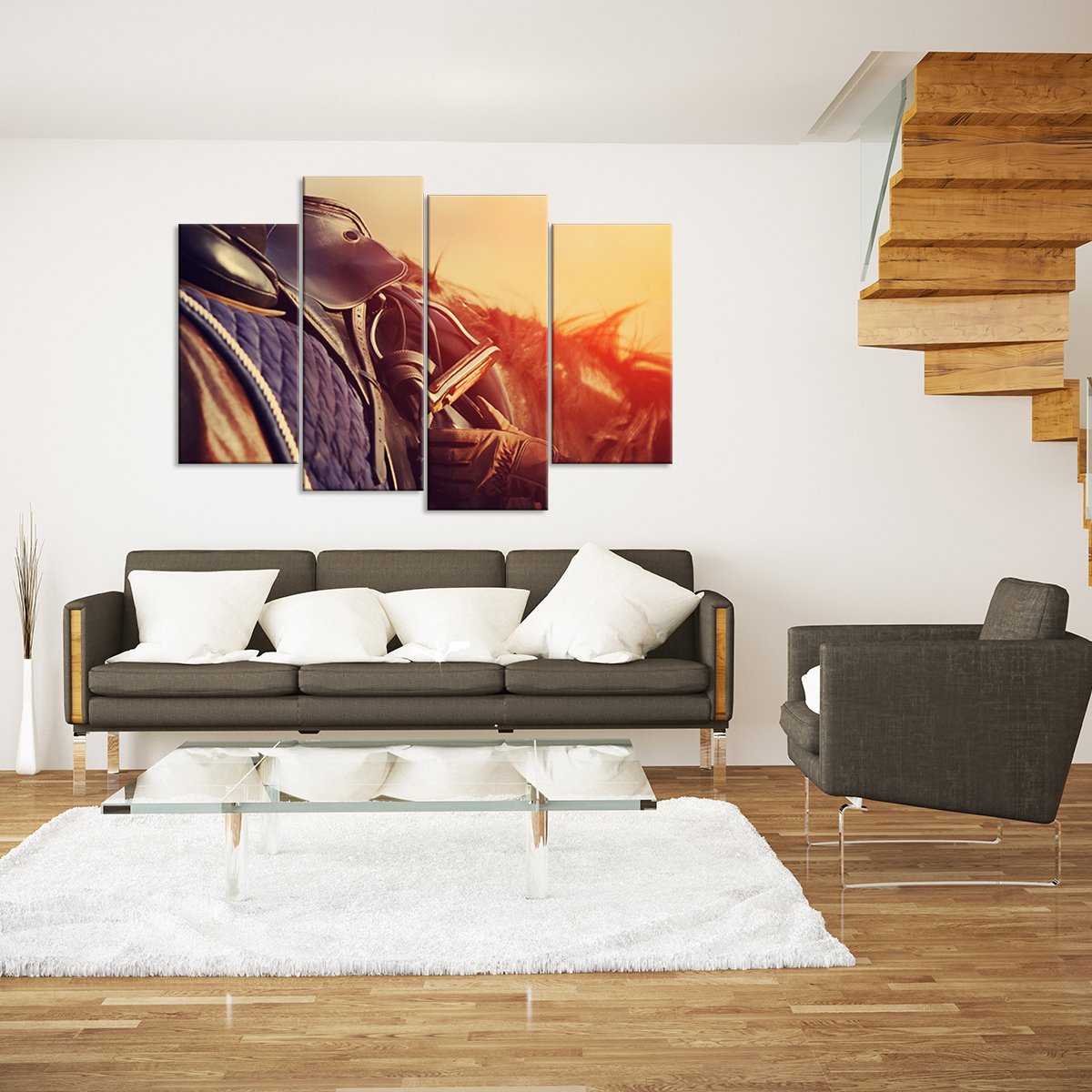Equestrian Multi Panel Canvas Wall Art