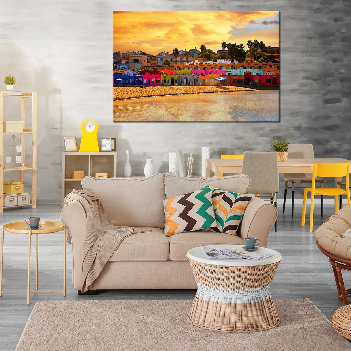 Capitola Beach Multi Panel Canvas Wall Art