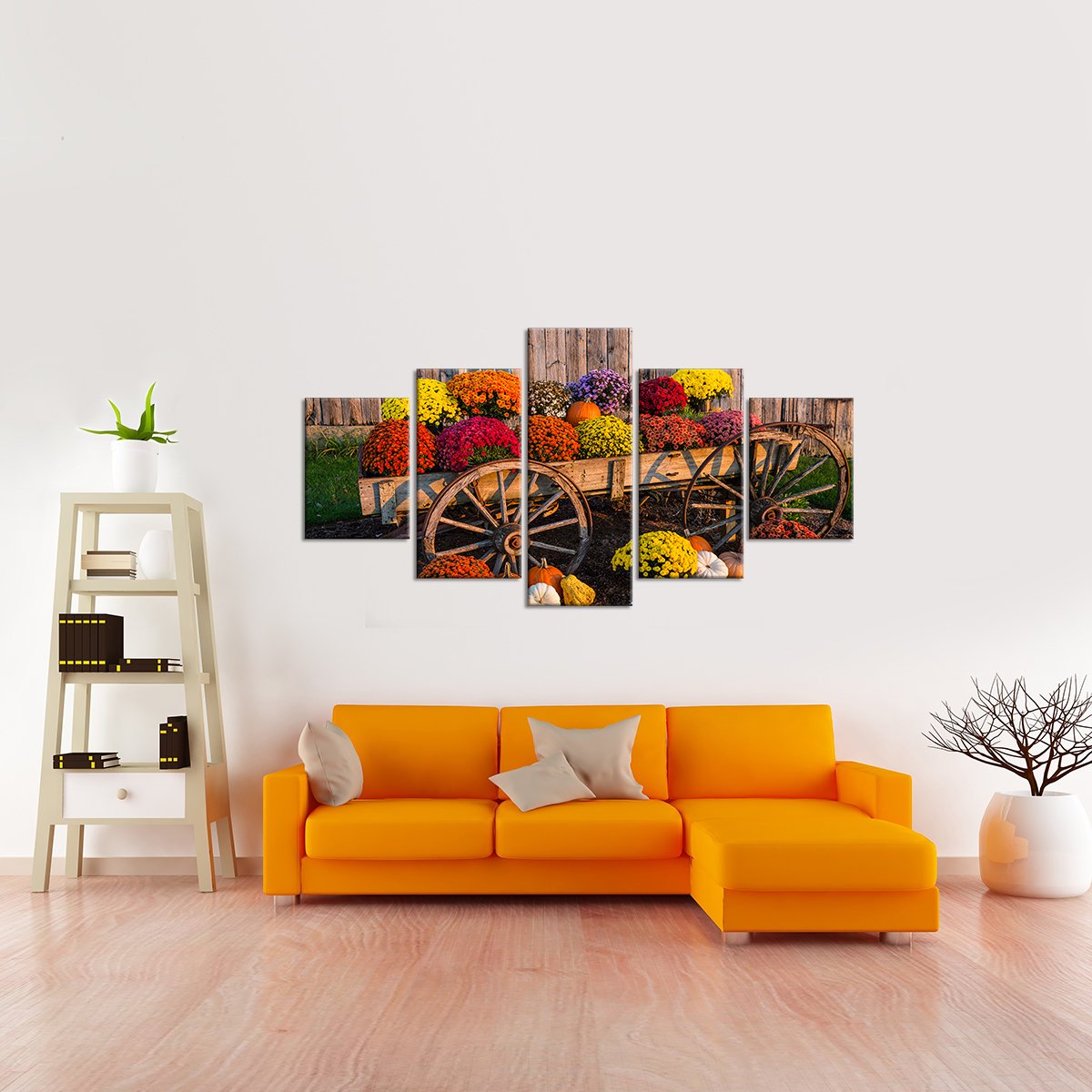 Colorful Flowers Multi Panel Canvas Wall Art