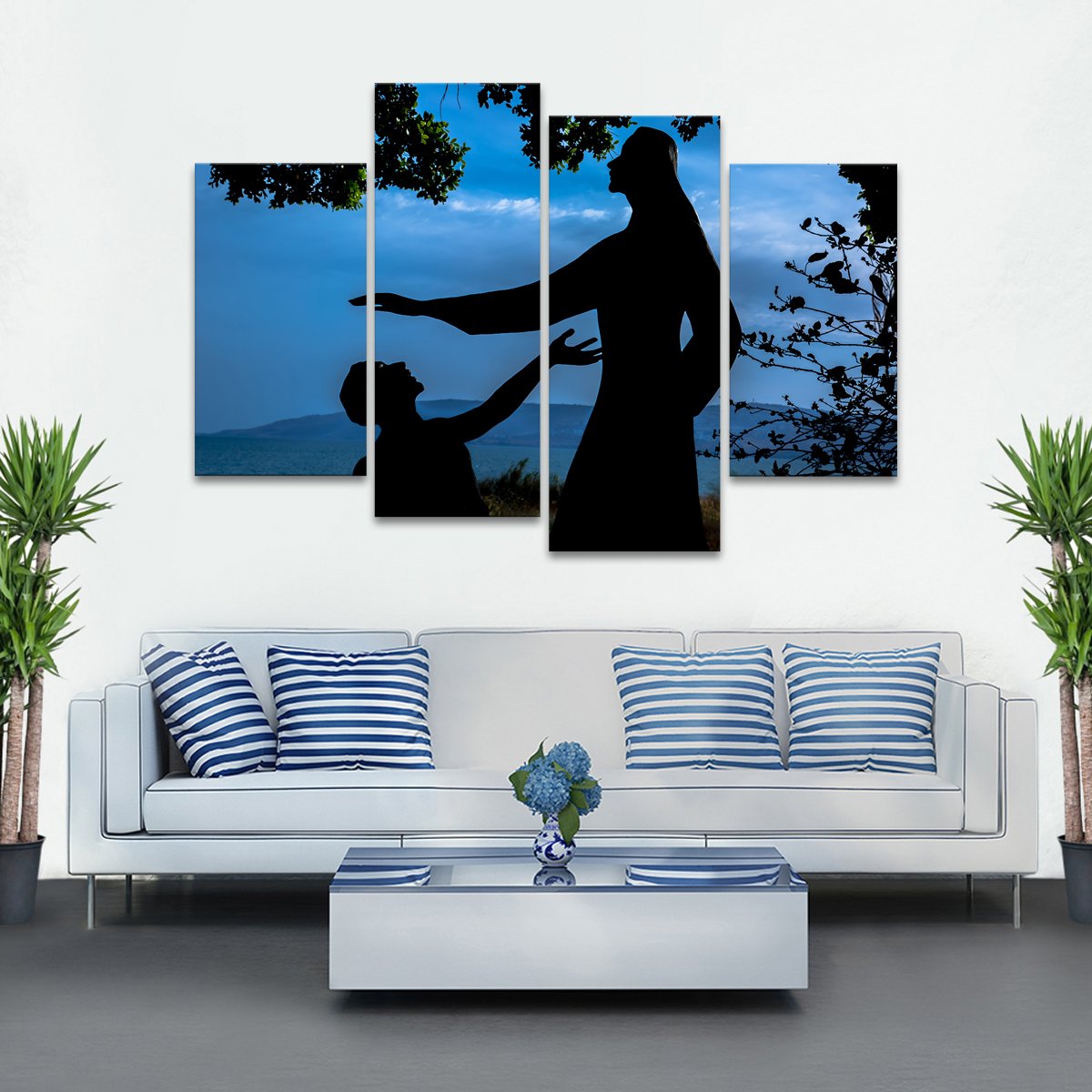 Jesus and Peter Multi Panel Canvas Wall Art