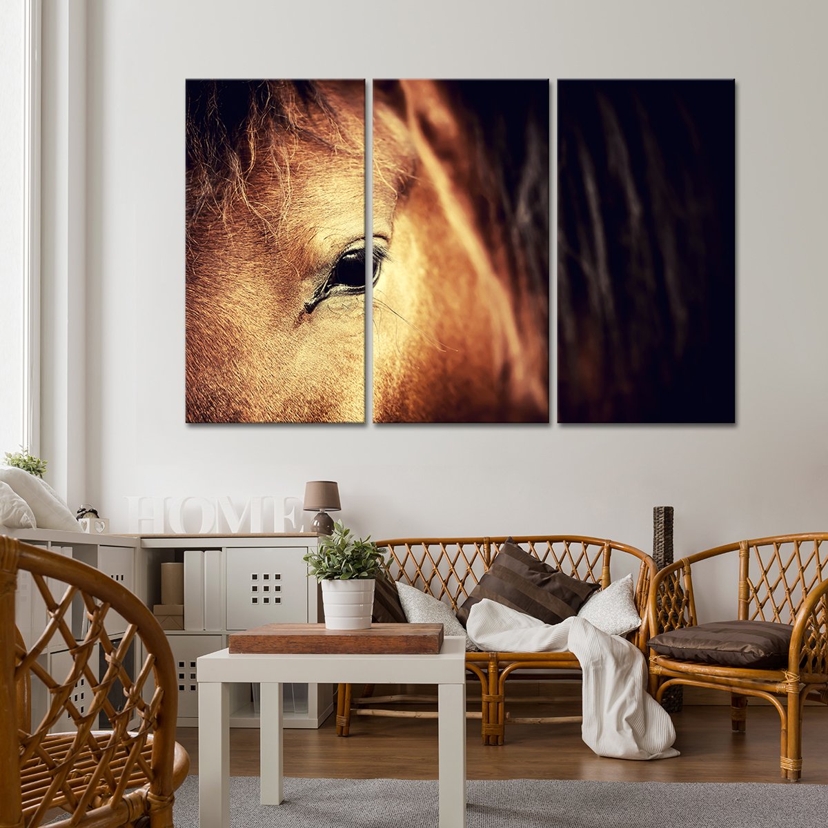 Horse Close Up Multi Panel Canvas Wall Art