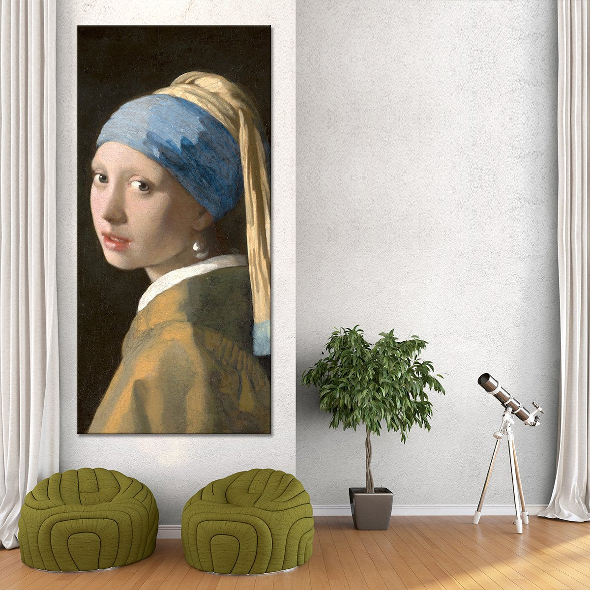 Girl With a Pearl Earring Multi Panel Canvas Wall Art